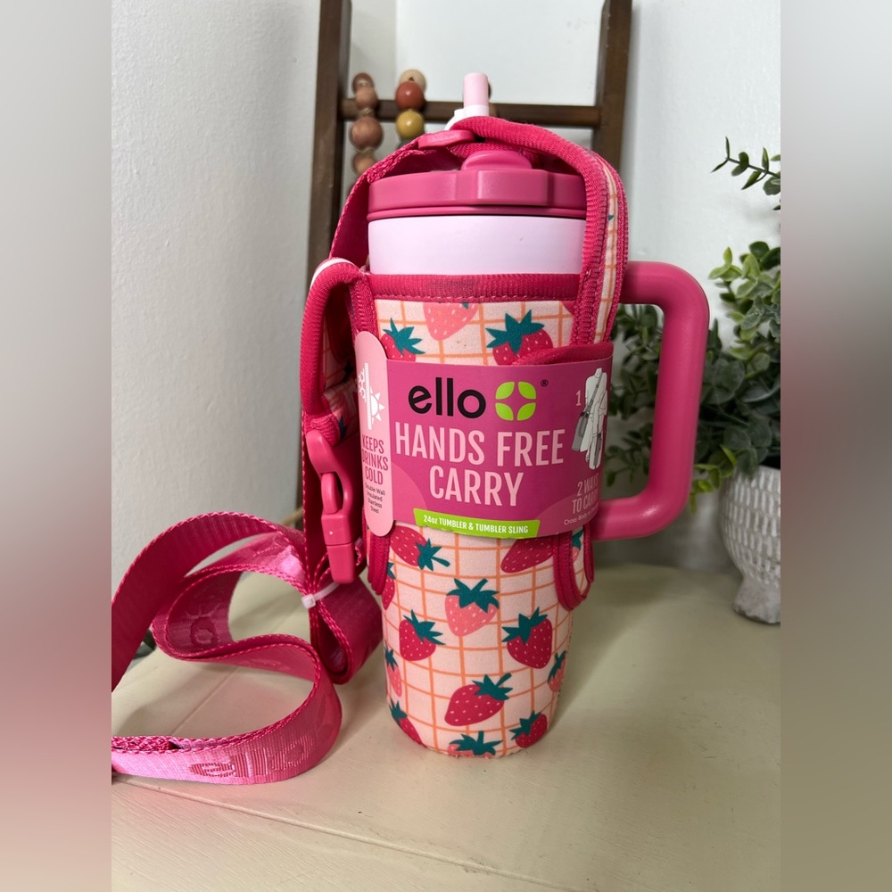 Brand New-Ello Ultra Clean 24 oz Stainless Steel Tumbler with Bottle Bag Sling